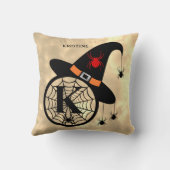 モノグラムKハロウィンスカイウィッチスパイダーズ名 クッション (裏面)