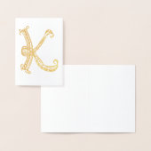 モノグラムKホイルカード 箔カード (ディスプレー)