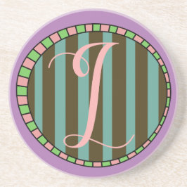 モノグラムLサンドストーンコースター コースター