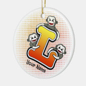 モノグラムLソックモンキー セラミックオーナメント (左)