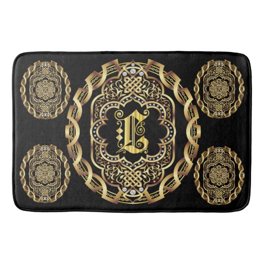 モノグラムLバス・マットは変更を着色しますカスタマイズ バスマット (正面)