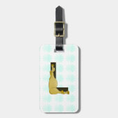 モノグラムL柔軟パーソナライズされた馬 ラゲッジタグ (正面縦)