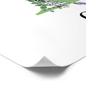 モノグラムL ラベンダー ユーカリのベビールーム ポスター (角)