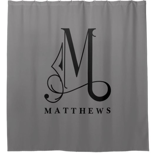 モノグラムMエレガントのソフィセレードグレカスタムー シャワーカーテン (正面)