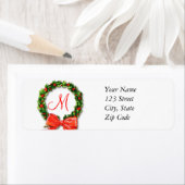 モノグラムMクリスマス差出人住所ラベル ラベル (インサイチュ)