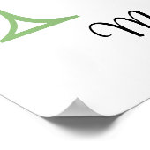 モノグラムMラベンダーユーカリ子供部屋ポスター ポスター (角)