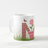 モノグラムM春ガーデンマグ コーヒーマグカップ (正面左)