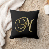 モノグラムM、エレガント脚本、 クッション (ブランケット)