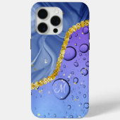 モノグラムM ゴージャス ゴールド ブルー & パープル ドロップレット Case-Mate iPhoneケース (裏面)