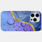 モノグラムM ゴージャス ゴールド ブルー & パープル ドロップレット Case-Mate iPhoneケース (裏面 (横))