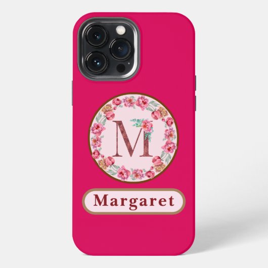 モノグラムM フラワー iPhoneケース (裏面)