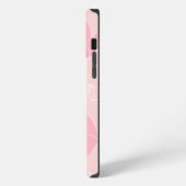 モノグラムM モダン ブラッシュ＆ピンクの蝶模様 iPhoneケース (左側面)
