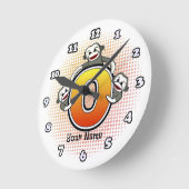 モノグラムOソックモンキークロック ラウンド壁時計 (傾斜)