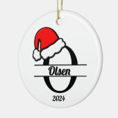 モノグラムOファミリー | 両面 セラミックオーナメント (左)