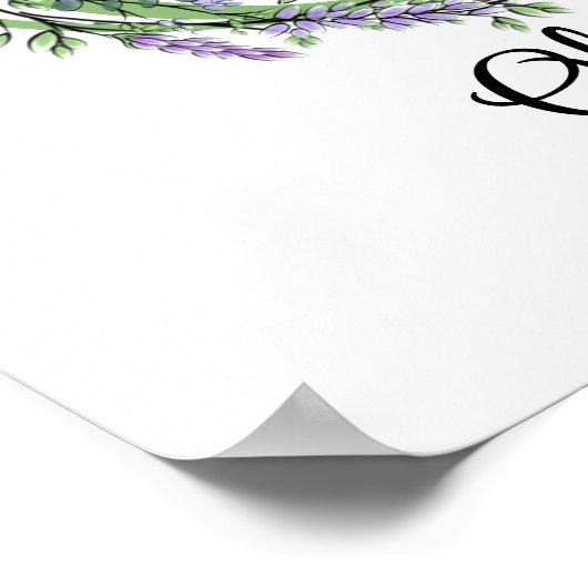 モノグラムOラベンダーユーカリ子供部屋ポスター ポスター (角)