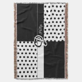 モノグラムP スローブランケット (正面縦)