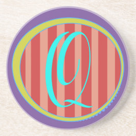 モノグラムQサンドストーンコースター コースター