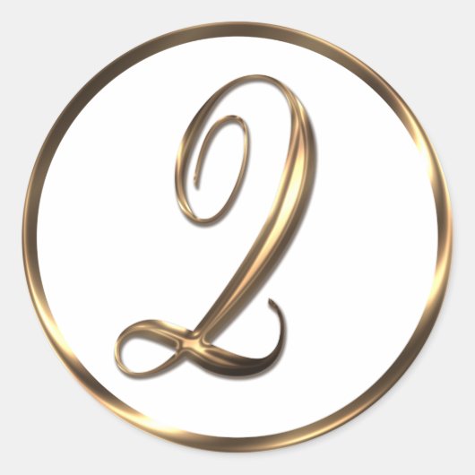 モノグラムQブフェイクロンズ ラウンドシール (正面)