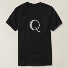 モノグラムQメンズブラックTシャツ Tシャツ