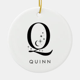 モノグラムQ天体の名前 セラミックオーナメント