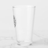 モノグラムQ -バイキングスタイル- Pint Glass タンブラーグラス (左)