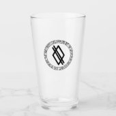 モノグラムQ -バイキングスタイル- Pint Glass タンブラーグラス (正面)