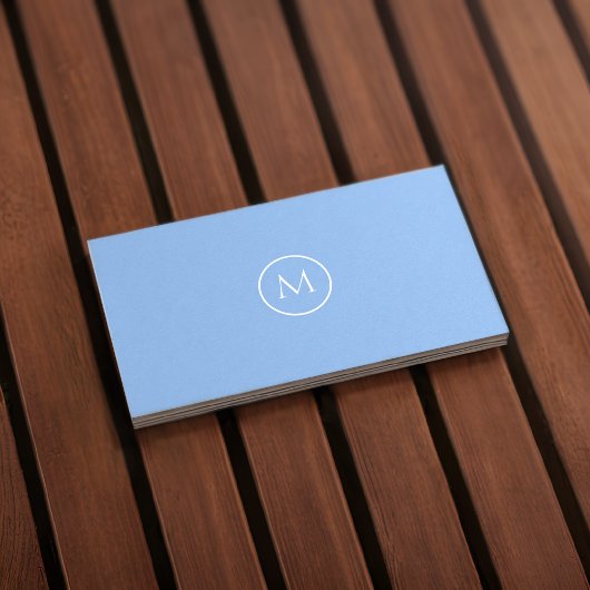 モノグラムQrコードカロライナ青の名刺 名刺