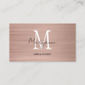 モノグラムQRコードバラ金ゴールド 名刺 (正面)