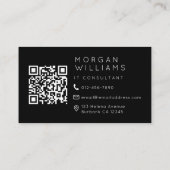 モノグラムQRコードミニマリストアイコン 名刺 (裏面)