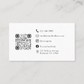 モノグラムQRコードミニマリスト公証人 名刺 (裏面)