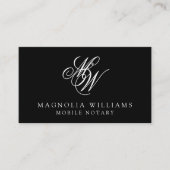 モノグラムQRコードミニマリスト公証人 名刺 (正面)