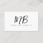 モノグラムQRコードミニマル主義者 名刺 (正面)