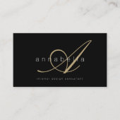 モノグラムQRコードミニマル主義者 名刺 (正面)