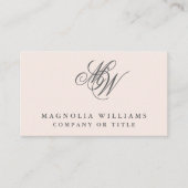 モノグラムQRコードモダンミニマリスト事業 名刺 (正面)