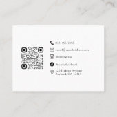 モノグラムQRコード最小化大 名刺 (裏面)