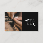 モノグラムqrコード組み込みスタイリスト写真 名刺 (正面)