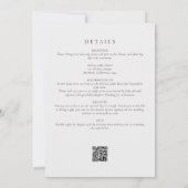 モノグラムQRコード結婚すべて 招待状 (裏面)