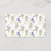 モノグラムQRコード ウェブサイト フラワーレッスン ウェディング RSVP エンクロージャーカード (裏面)