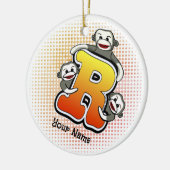 モノグラムRソックモンキー セラミックオーナメント (左)