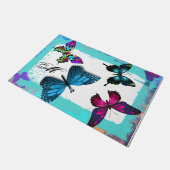 モノグラムRealm Morpho Aqua Chairs ドアマット (アングル)