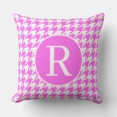 モノグラムRFクラシックセリフピンク千鳥格子の クッション (正面)
