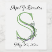 モノグラムSラベンダーユーカリ ワインラベル (シングルラベル)