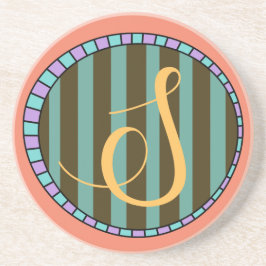 モノグラムS砂岩コースター コースター