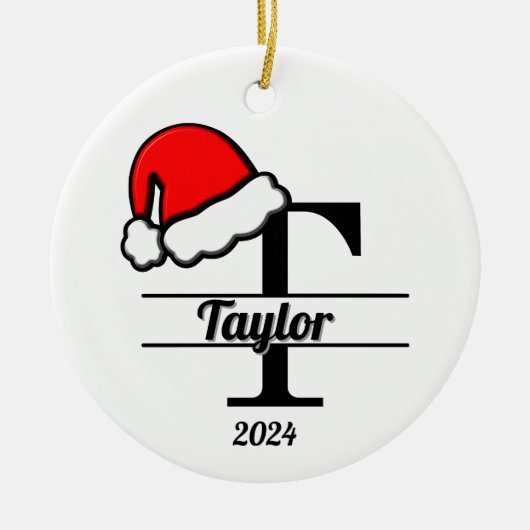 モノグラムTファミリー | 両面 セラミックオーナメント (正面)