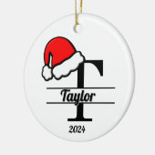 モノグラムTファミリー | 両面 セラミックオーナメント (左)