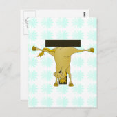 モノグラムTポニーホースパーソナライズされた ポストカード (正面/裏面)