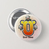 モノグラムUソックサル 缶バッジ (正面&裏面)