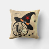 モノグラムUハロウィーンスカイウィッチスパイダーズ名 クッション (裏面)