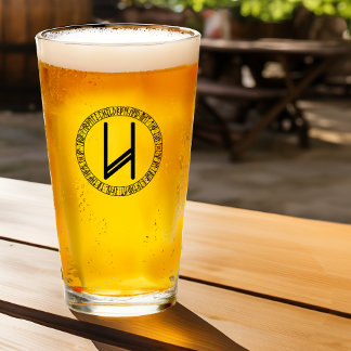 モノグラムU -バイキングスタイル- Pint Glass タンブラーグラス