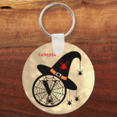 モノグラムVハロウィンスカイウィッチスパイダーズ名 キーホルダー (正面)